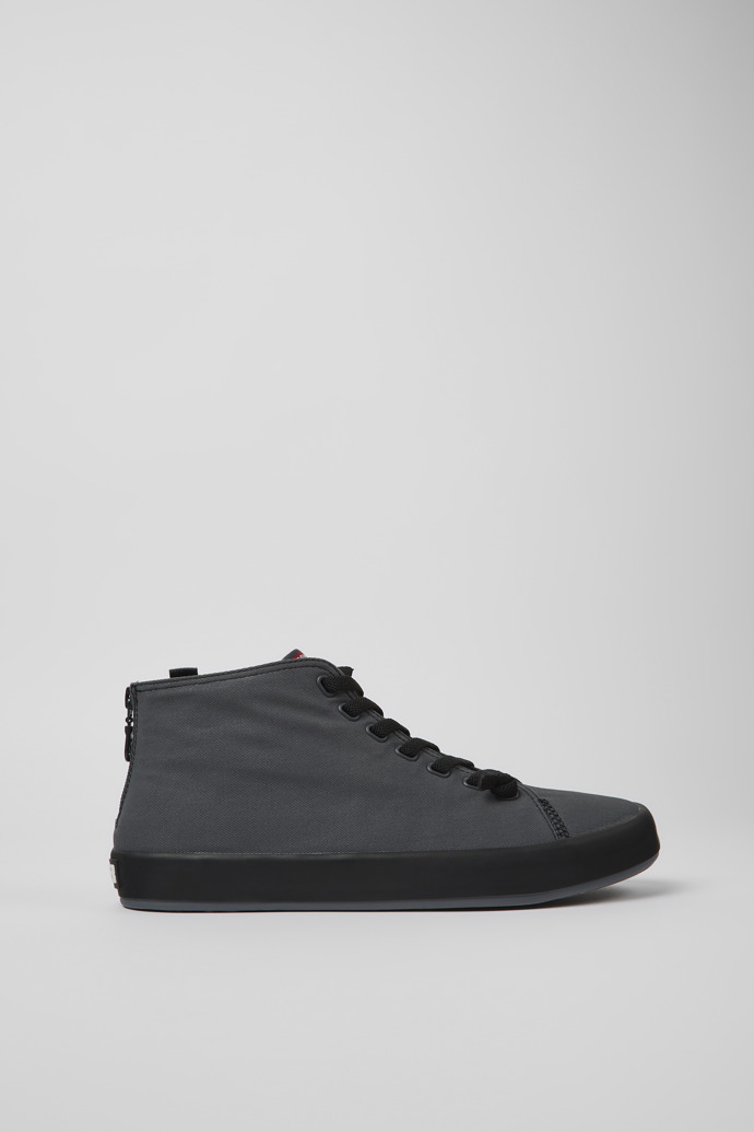 Side view of Andratx Gray textile sneakers for men