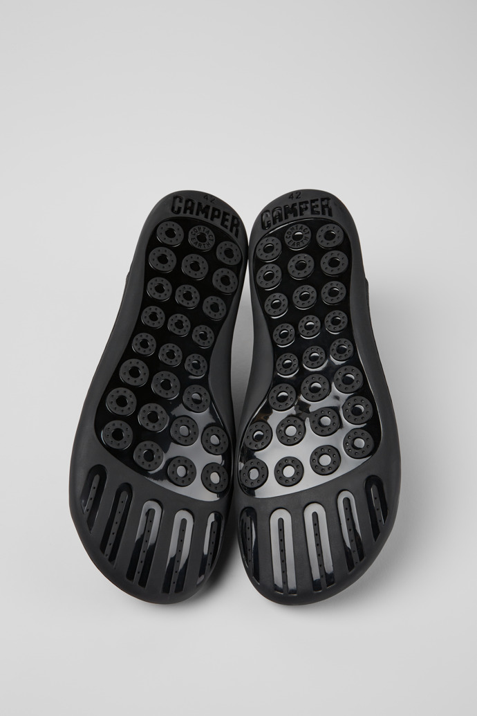 The soles of Peu Black textile shoes for men