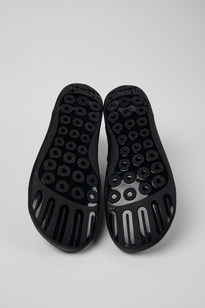 The soles of Peu Black textile shoes for men