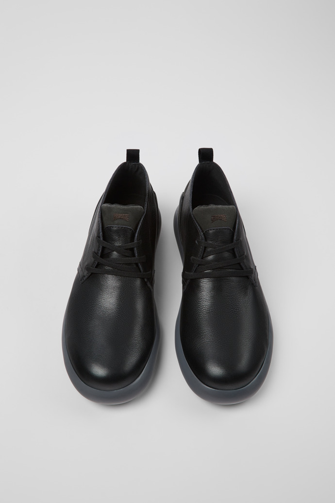 Capsule Μαύρα ανδρικά καθημερινά παπούτσια δέρμα-νουμπούκ