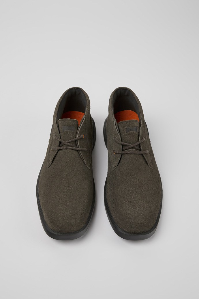 Overhead view of Bill Brown Gray Formal Shoes for Men