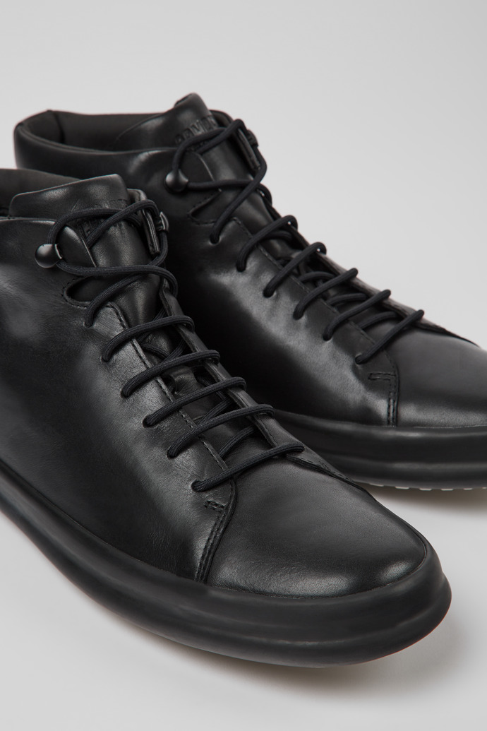 Close-up view of Chasis Black ankle boot for men