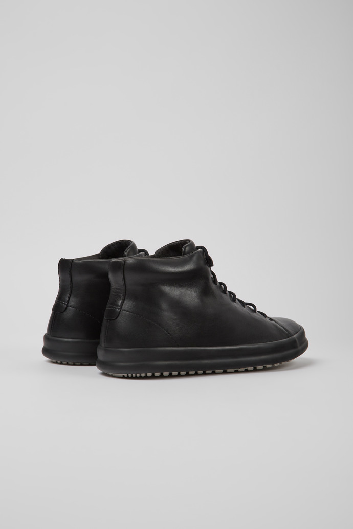 Back view of Chasis Black ankle boot for men