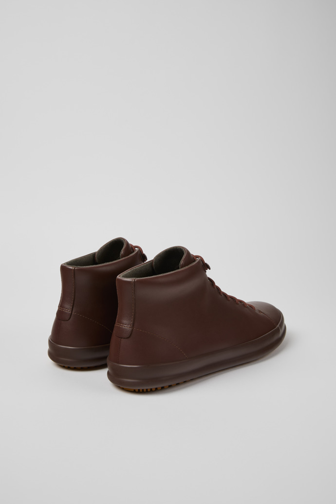 Back view of Chasis Brown ankle boot for men