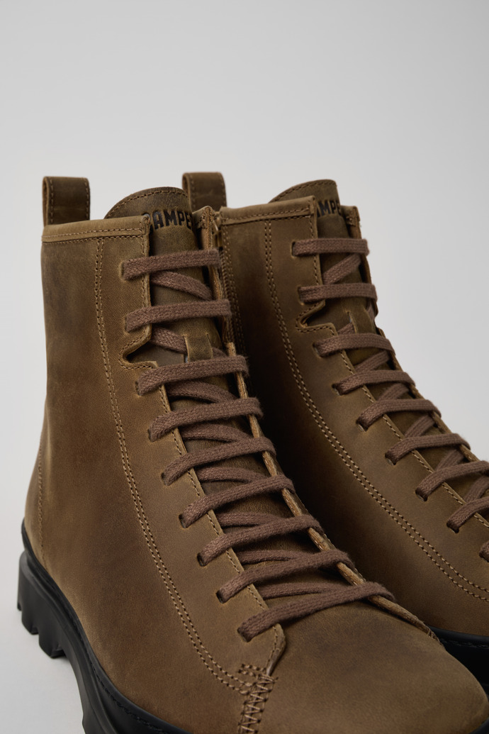 Close-up view of Brutus Medium lace boot for men