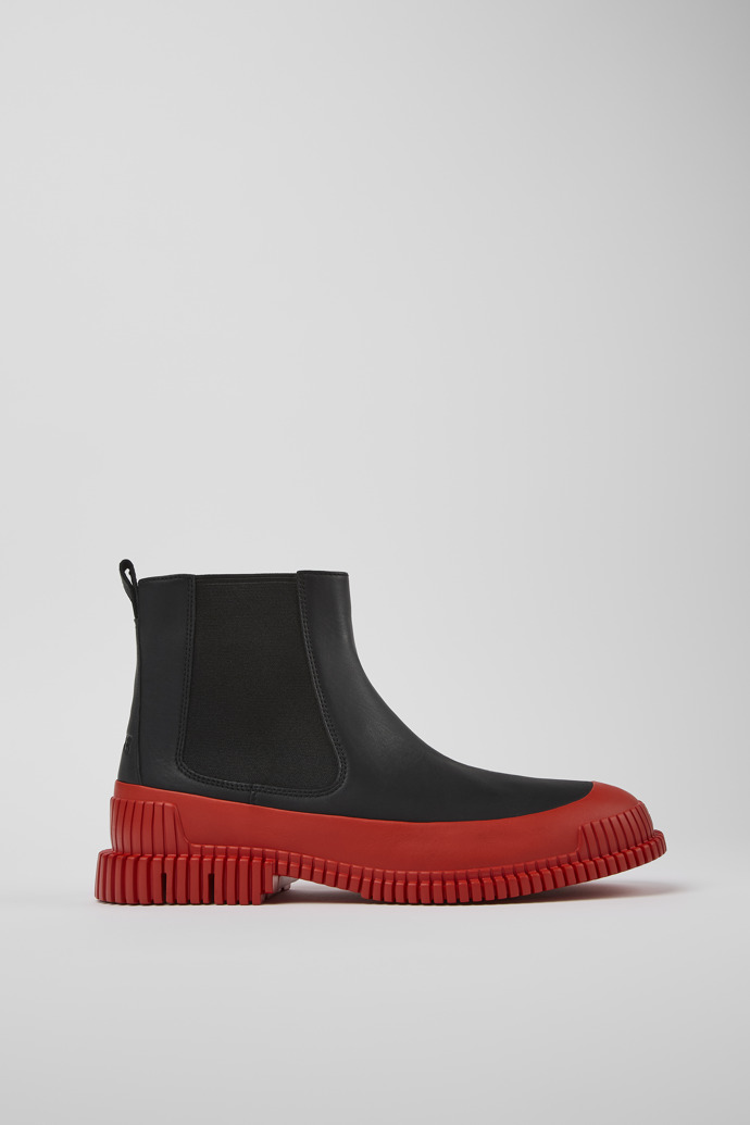 Image of Pix Bottines Chelsea en cuir noir pour homme