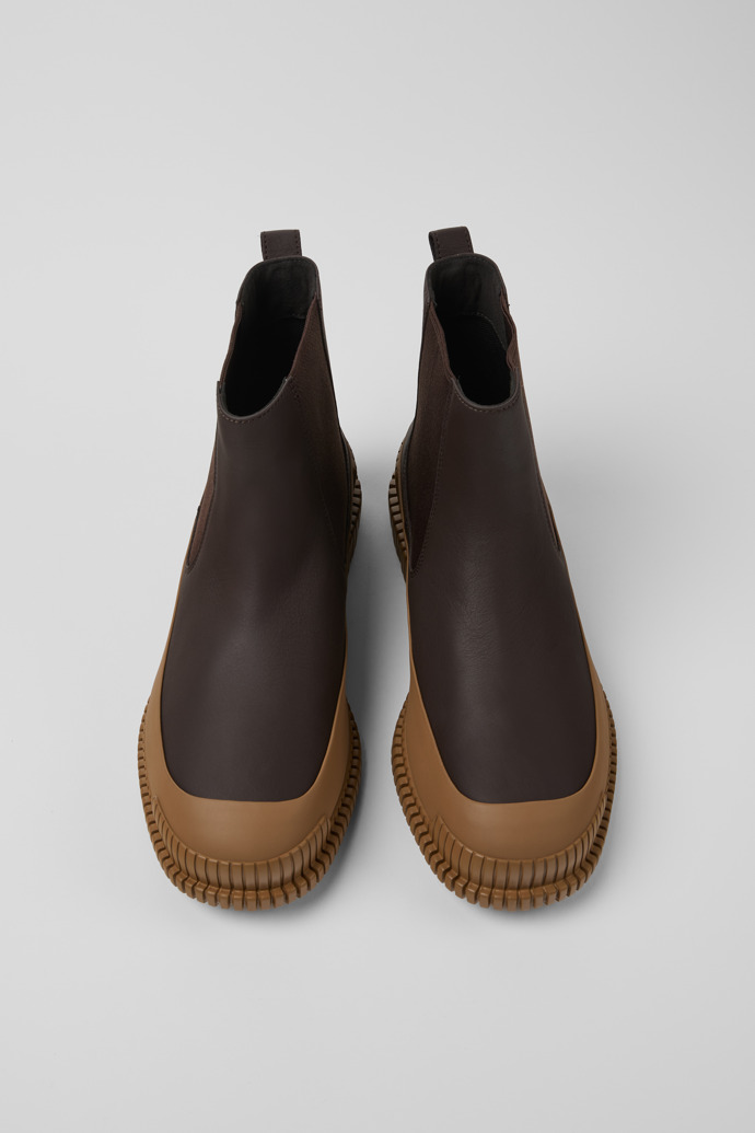 Pix Botins Chelsea em couro castanhos para homem