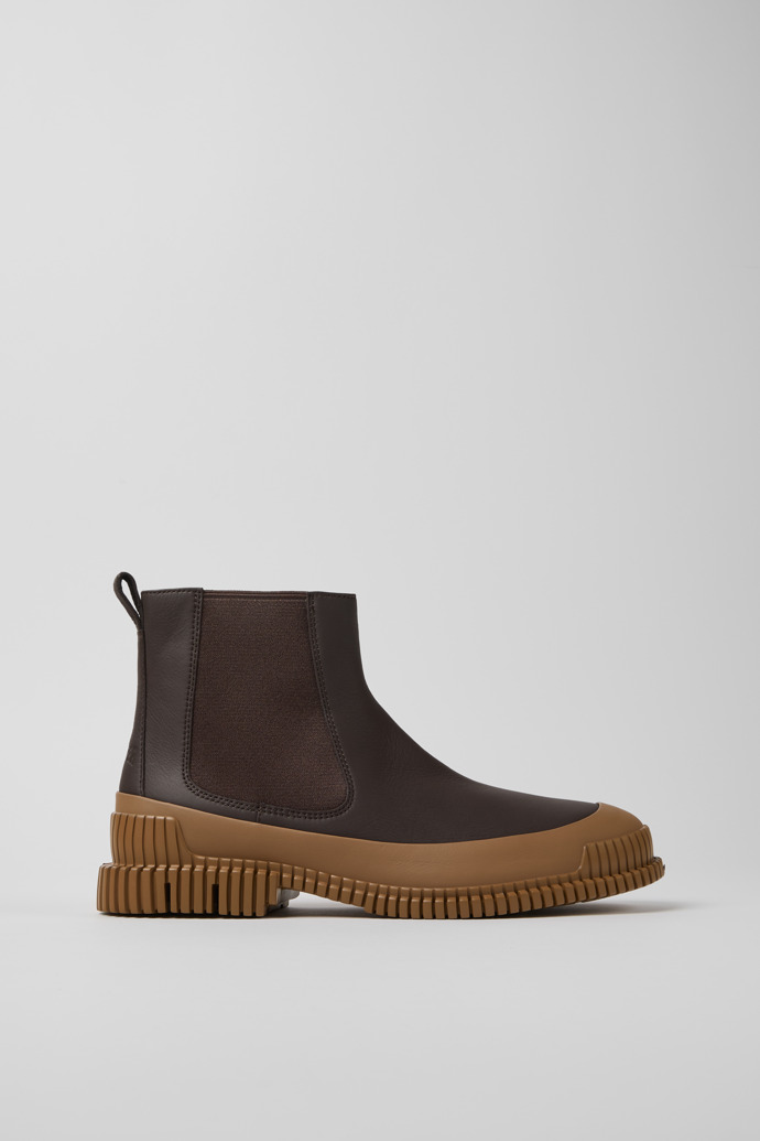 Pix Botins Chelsea em couro castanhos para homem