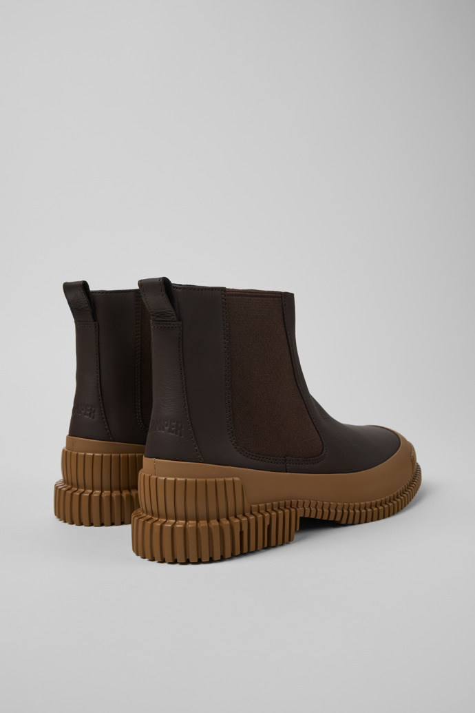 Pix Botins Chelsea em couro castanhos para homem