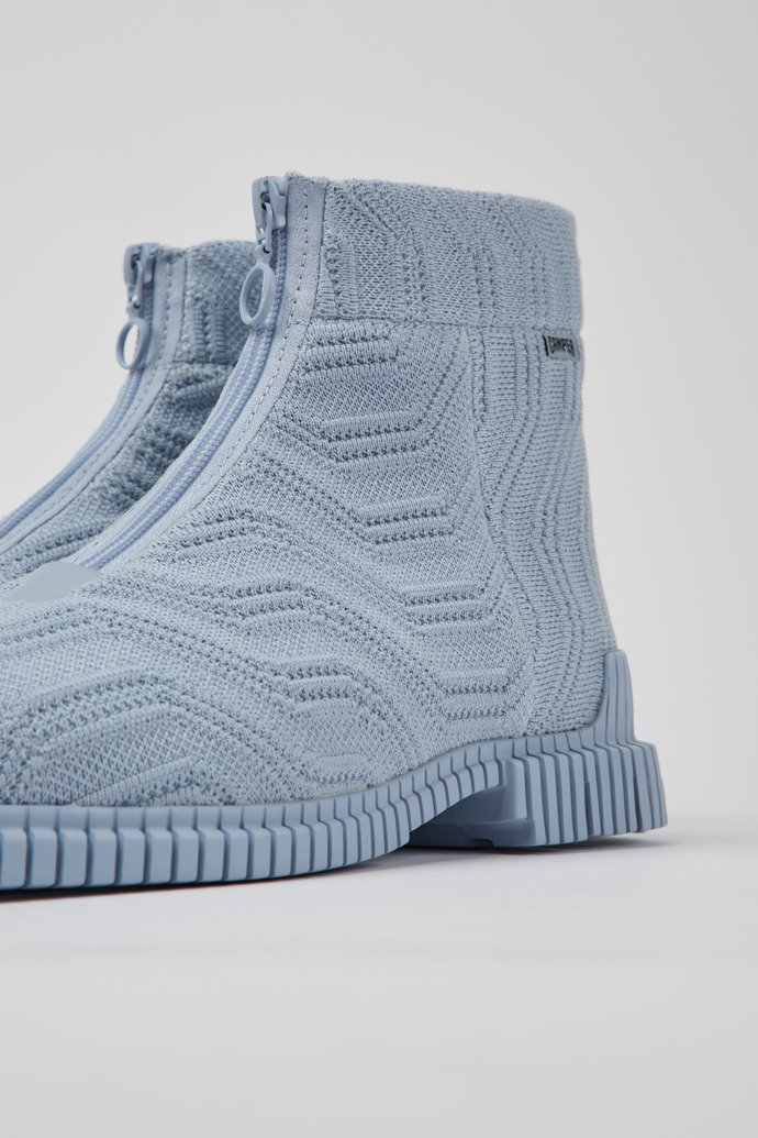 Close-up view of Pix Light blue ankle boots for men