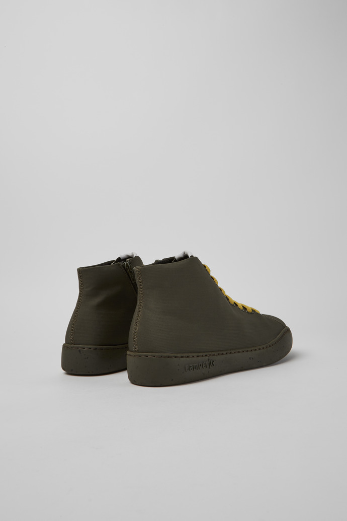 Back view of Peu Touring Green textile ankle boots for men
