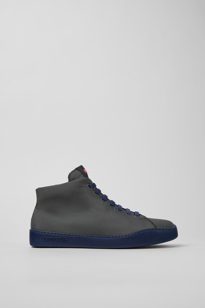 Side view of Peu Touring Gray Textile Sneaker Boots for Men.