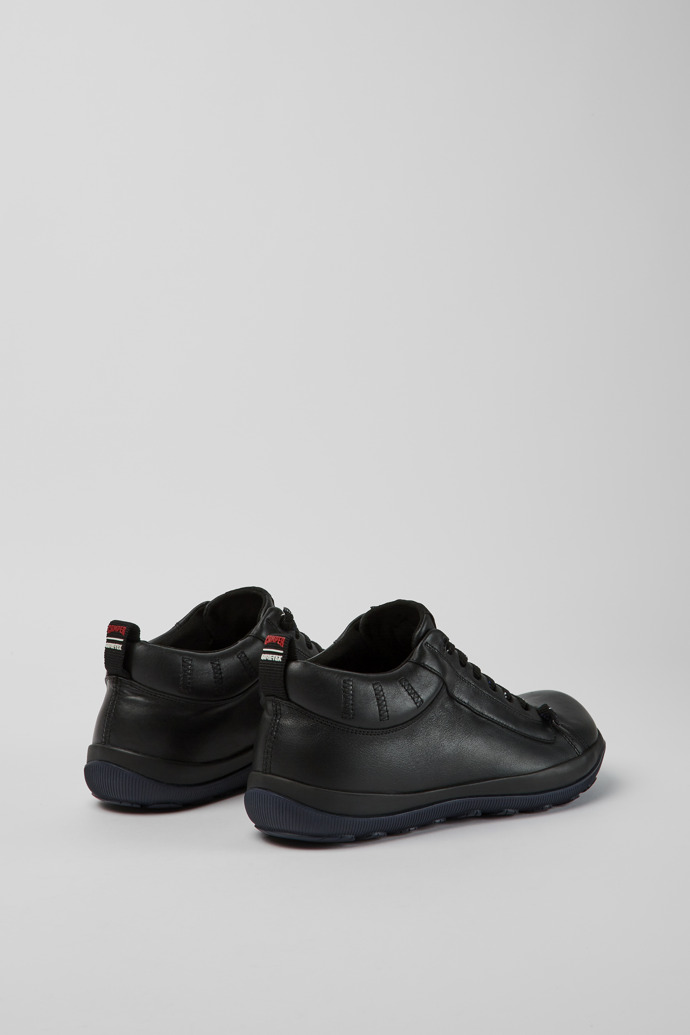 Back view of Peu Pista Black Ankle Boots for Men