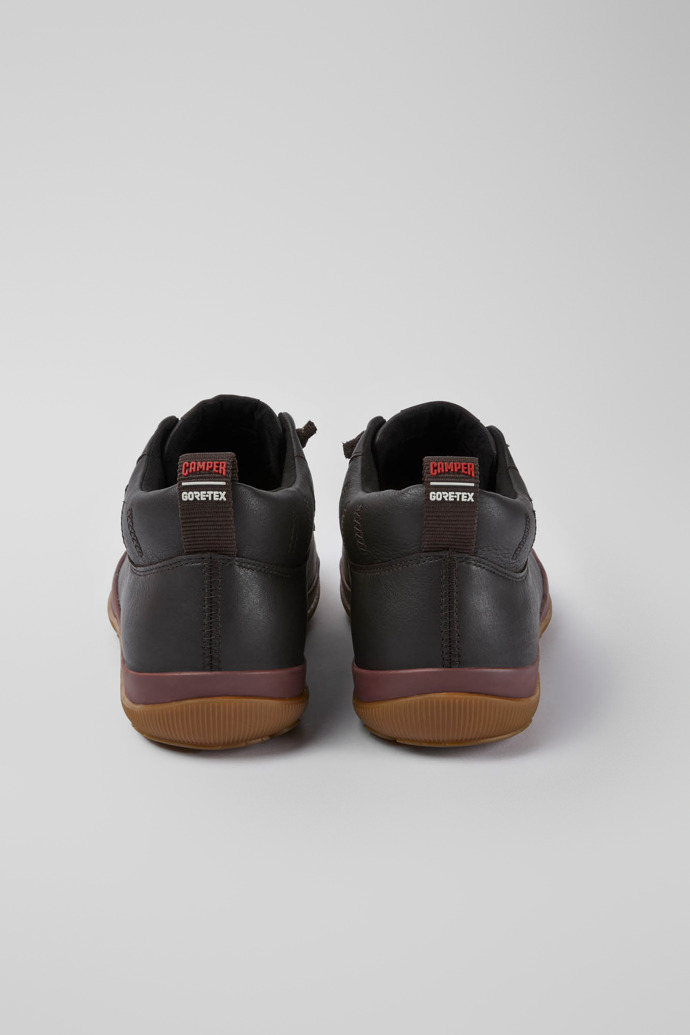 Back view of Peu Pista Dark brown leather shoes