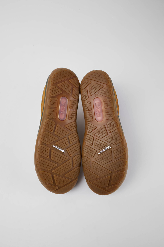 The soles of Peu Pista Brown nubuck shoes for men