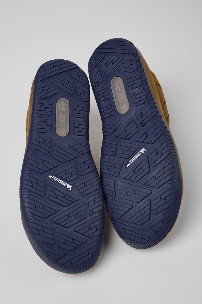 The soles of Peu Pista Brown nubuck shoes for men