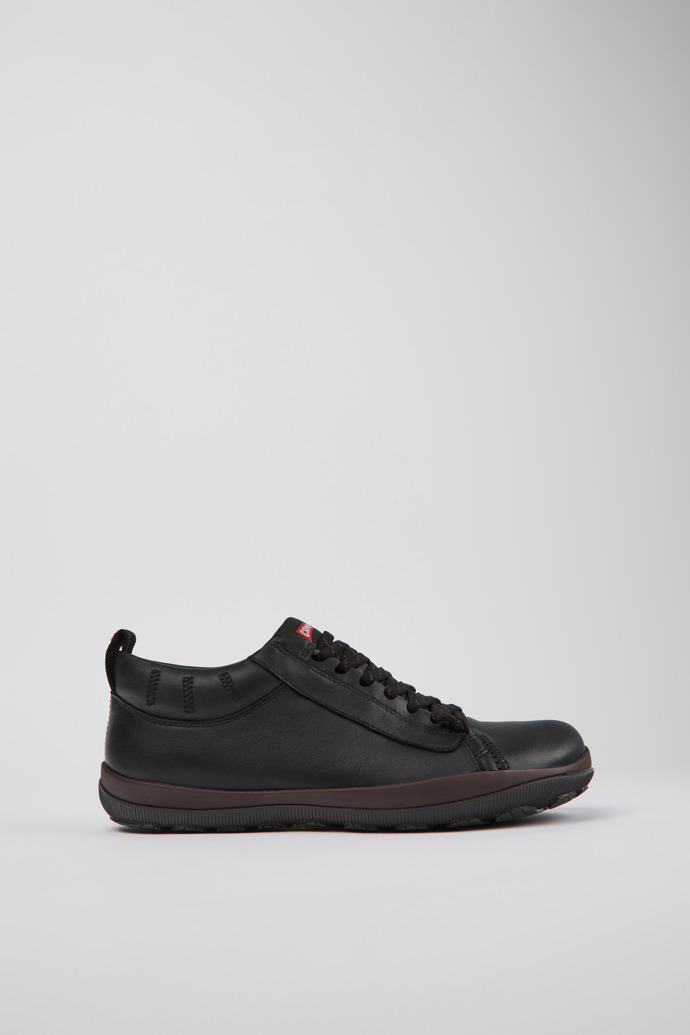 Side view of Peu Pista GORE-TEX Black leather shoes for men