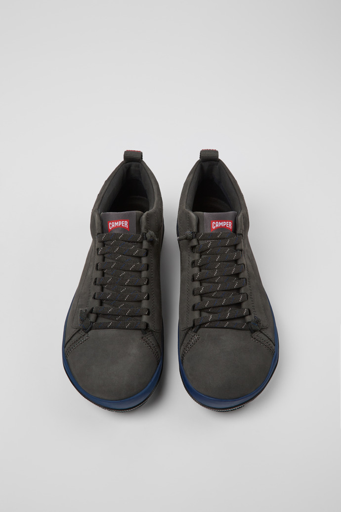 Overhead view of Peu Pista GORE-TEX Gray nubuck shoes for men