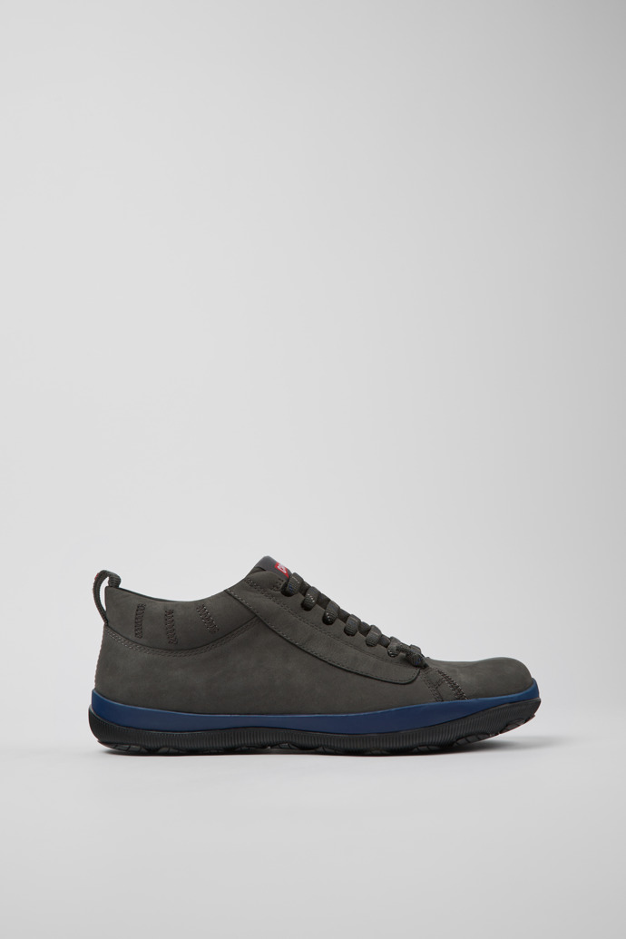 Image of Side view of Peu Pista GORE-TEX Gray nubuck shoes for men