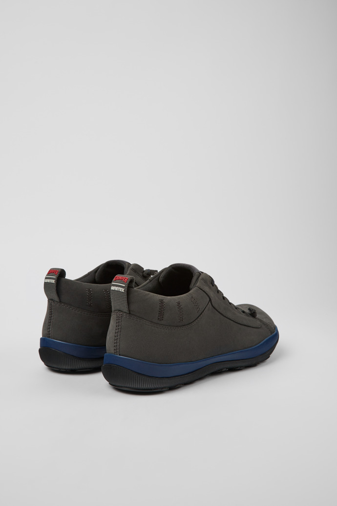 Back view of Peu Pista GORE-TEX Gray nubuck shoes for men