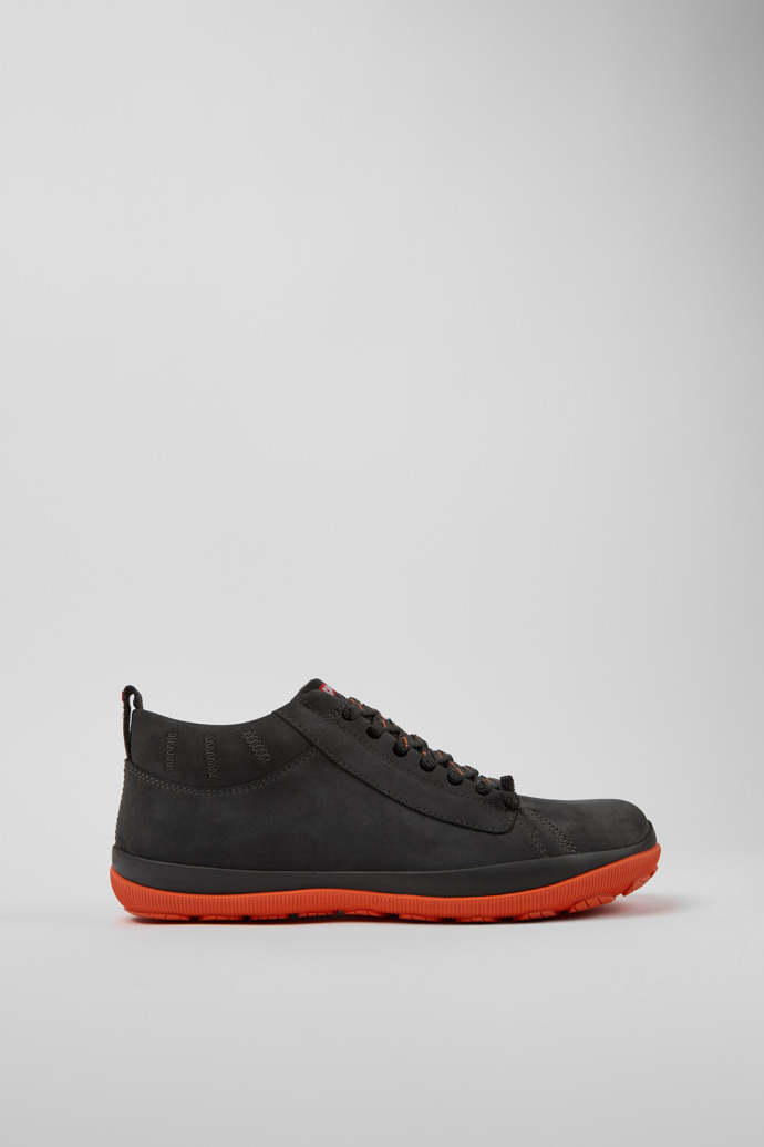 Side view of Peu Pista Gray nubuck shoes for men