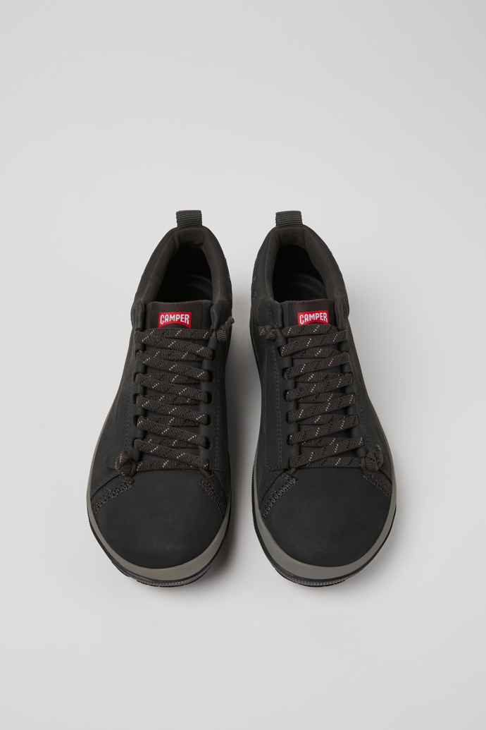Overhead view of Peu Pista GM Gray Nubuck Ankle Boots for Men.