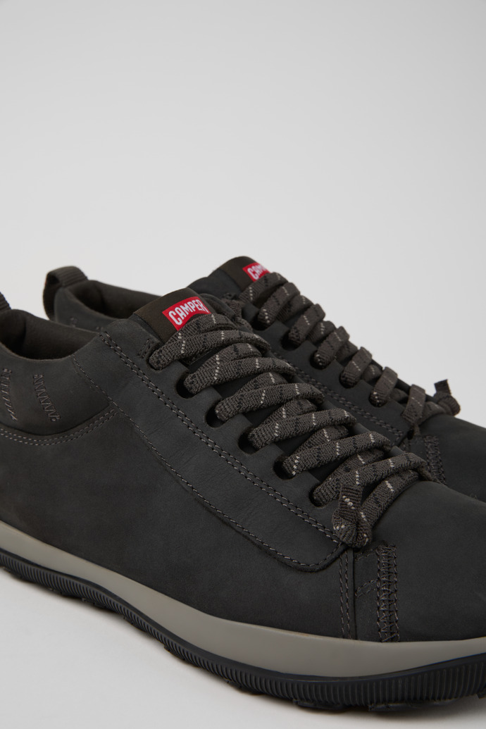 Close-up view of Peu Pista GM Gray Nubuck Ankle Boots for Men.