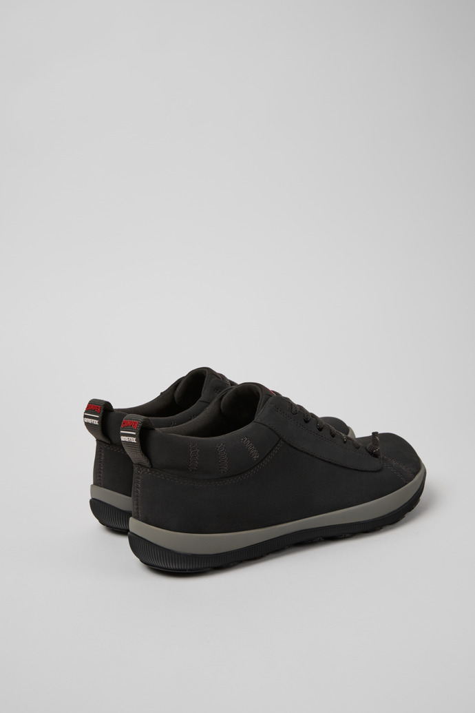 Back view of Peu Pista GM Gray Nubuck Ankle Boots for Men.
