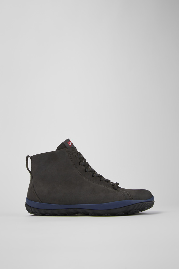 Image of Side view of Peu Pista GORE-TEX Gray nubuck ankle boots for men
