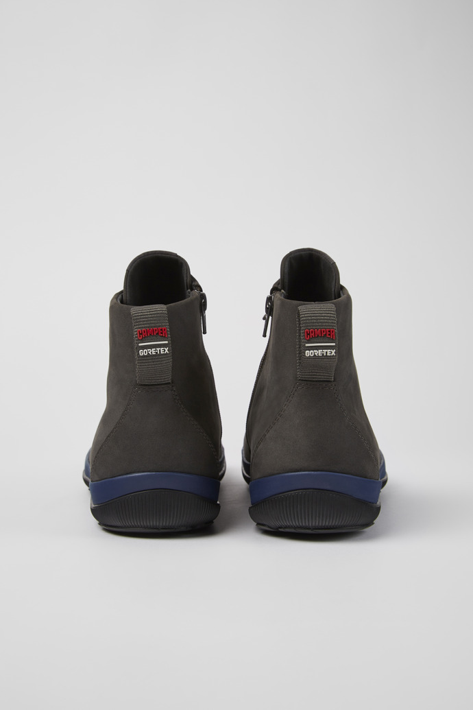 Back view of Peu Pista GORE-TEX Gray nubuck ankle boots for men