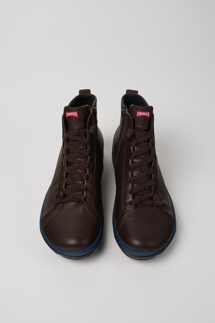 Peu Pista Bottines en cuir marron pour homme