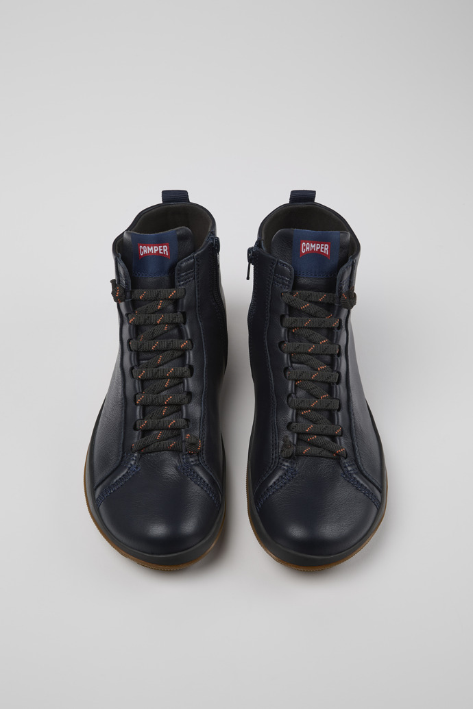 Peu Pista Bottines en cuir bleu pour homme