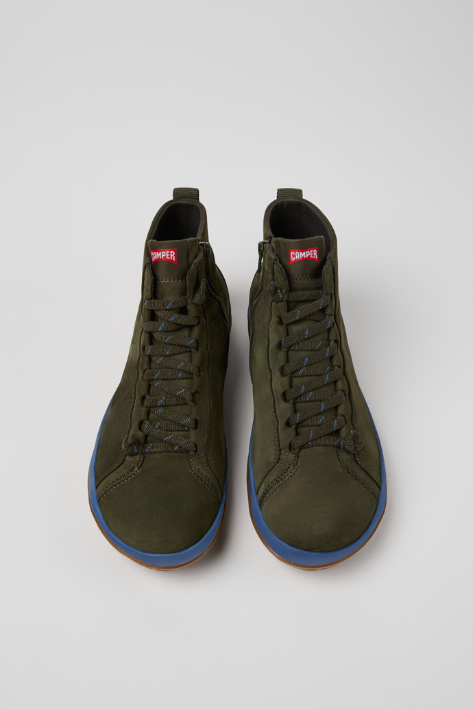 Peu Pista GM - GORE-TEX Botas de media caña verdes de nobuk para hombre.