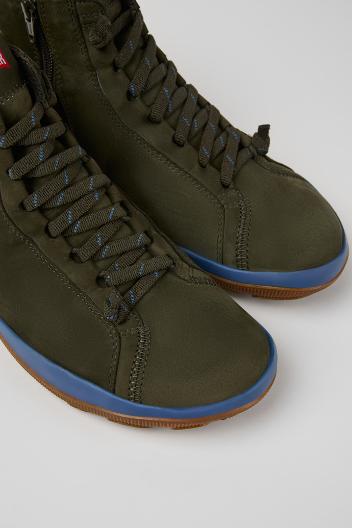 Peu Pista GM - GORE-TEX Botas de media caña verdes de nobuk para hombre.