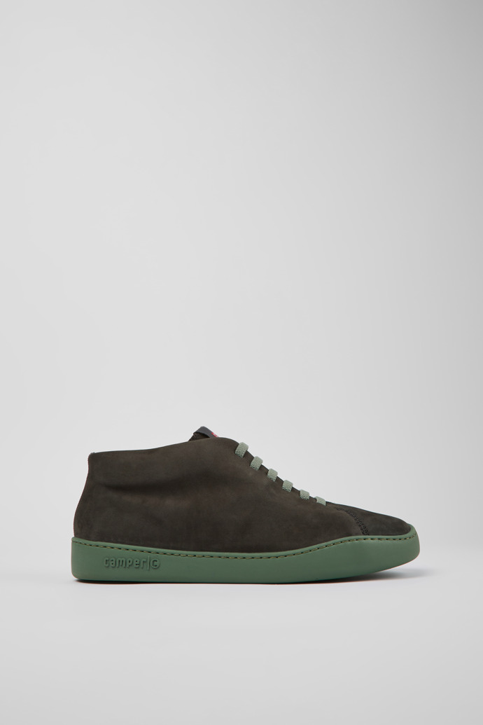 Side view of Peu Touring Gray nubuck sneakers for men