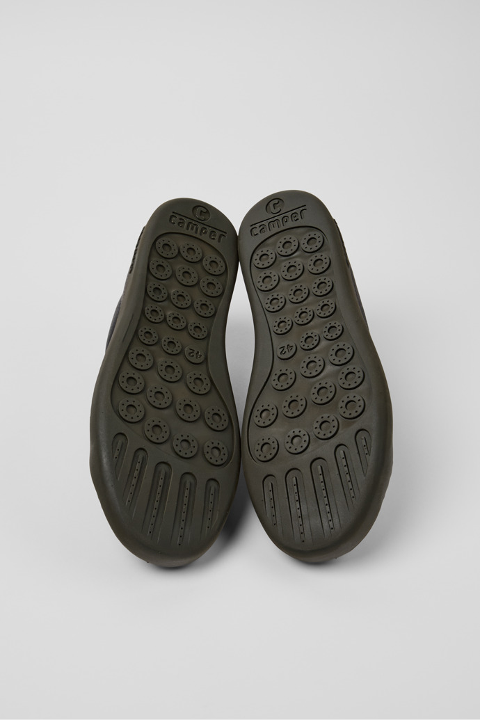 The soles of Peu Touring Black Leather Sneaker Boots for Men.
