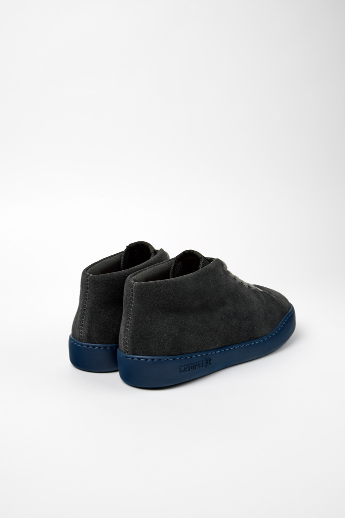 Back view of Peu Touring Gray Suede Sneaker Boots for Men.