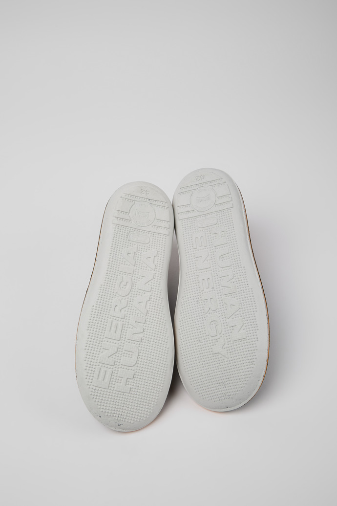 The soles of Beetle Grey sneakers for men