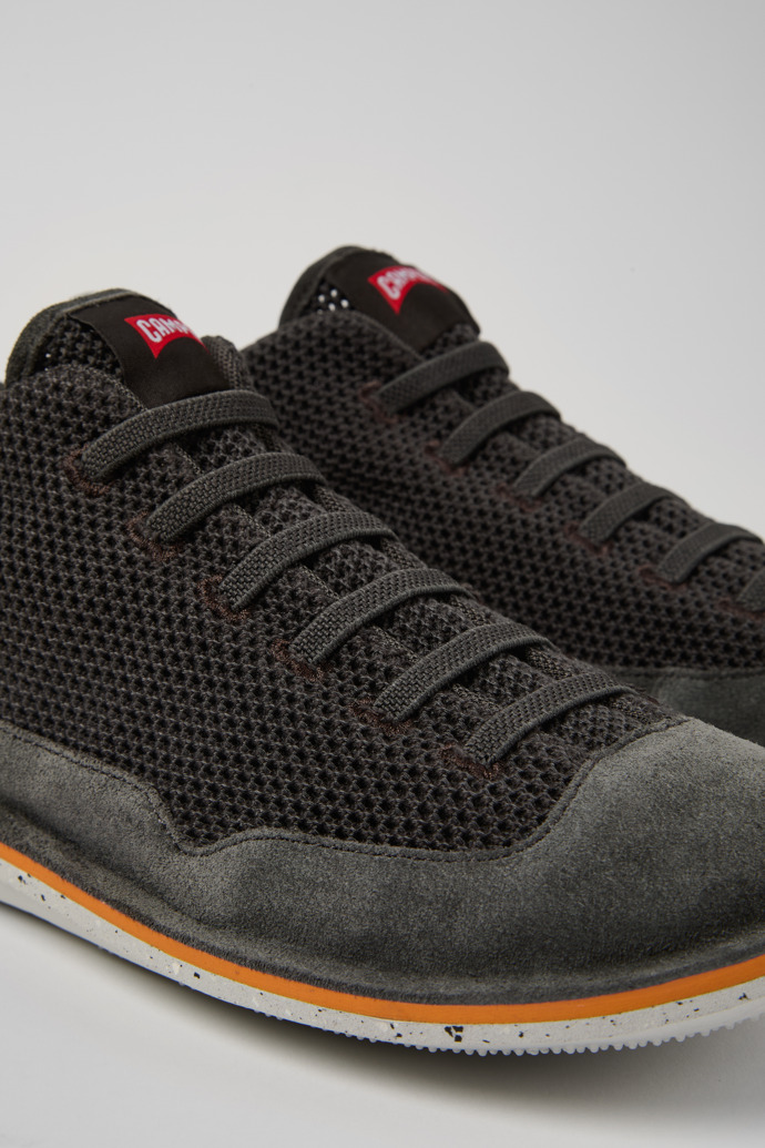 Beetle Graue Stiefeletten aus Textil und Nubukleder Für Herren.