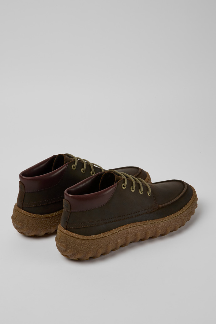 Ground Zapatos de ante encerado marrón oscuro