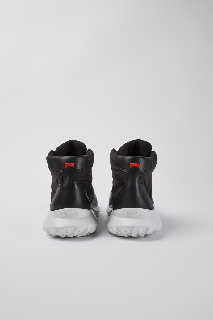 Back view of CRCLR Breathable men's black ankle boots