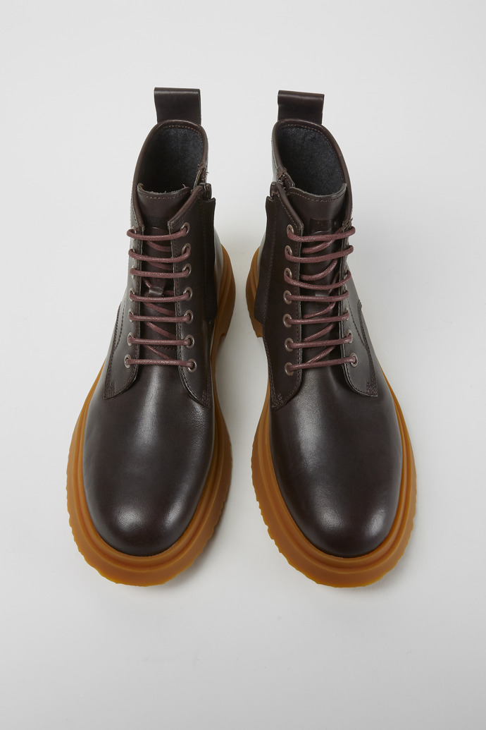 Walden Botas de piel marrón oscuro para hombre