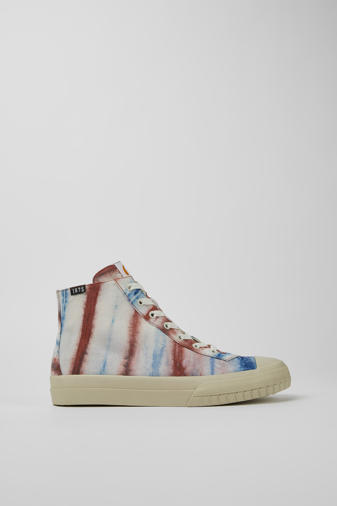 Side view of Camper x EFI Multicolored organic cotton sneakers for men