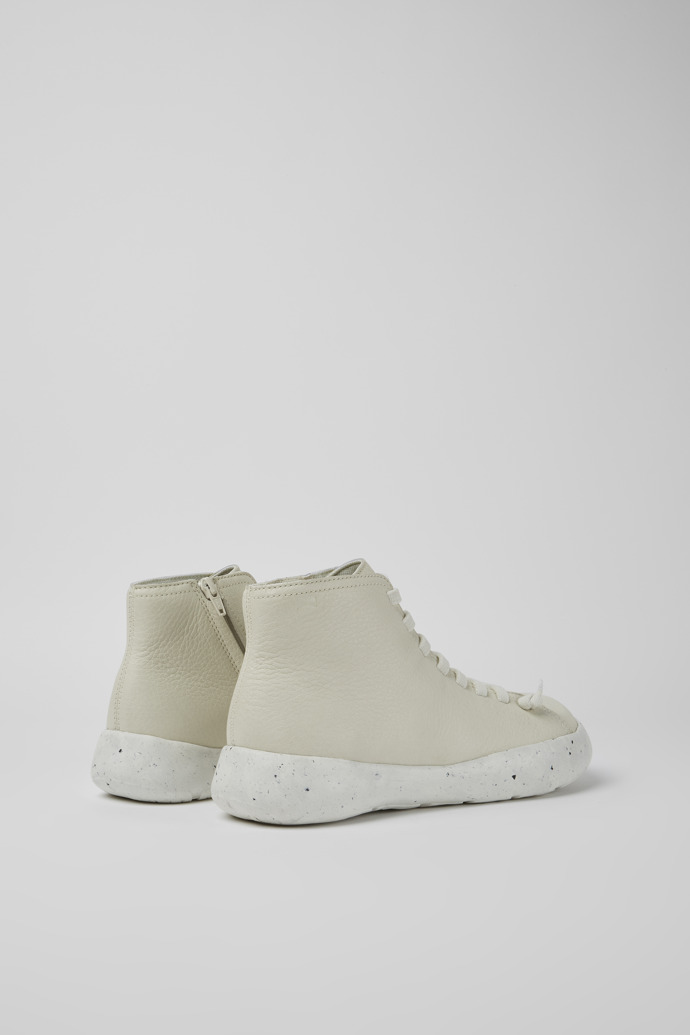 Back view of Peu Stadium White leather ankle boots for men