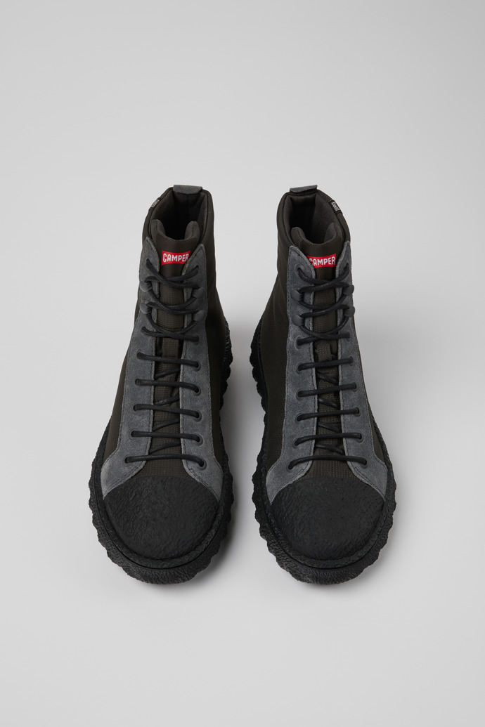 Ground Graue Stiefeletten aus Textil und Nubuk für Herren.