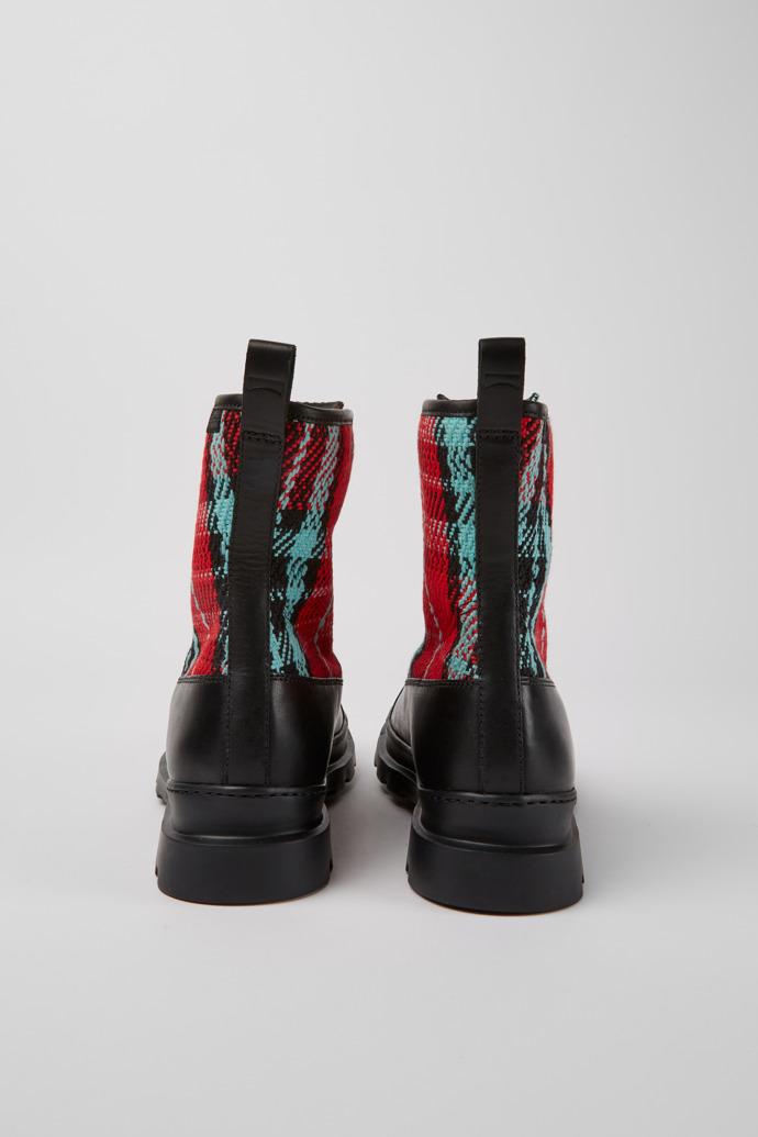 Back view of Brutus Multicolor lace-up boots for men