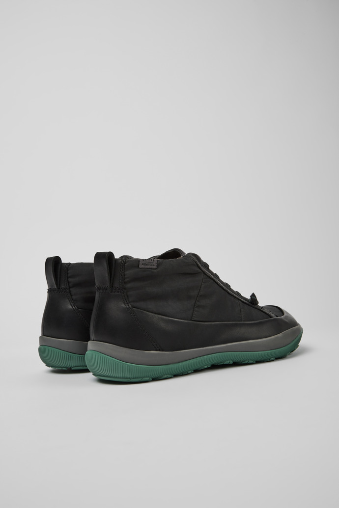 Back view of Peu Pista Black ankle boots for men