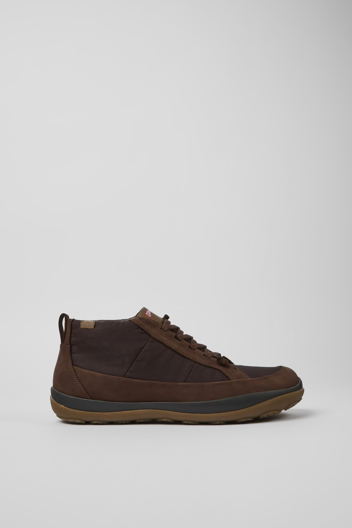 Side view of Peu Pista Brown ankle boots for men