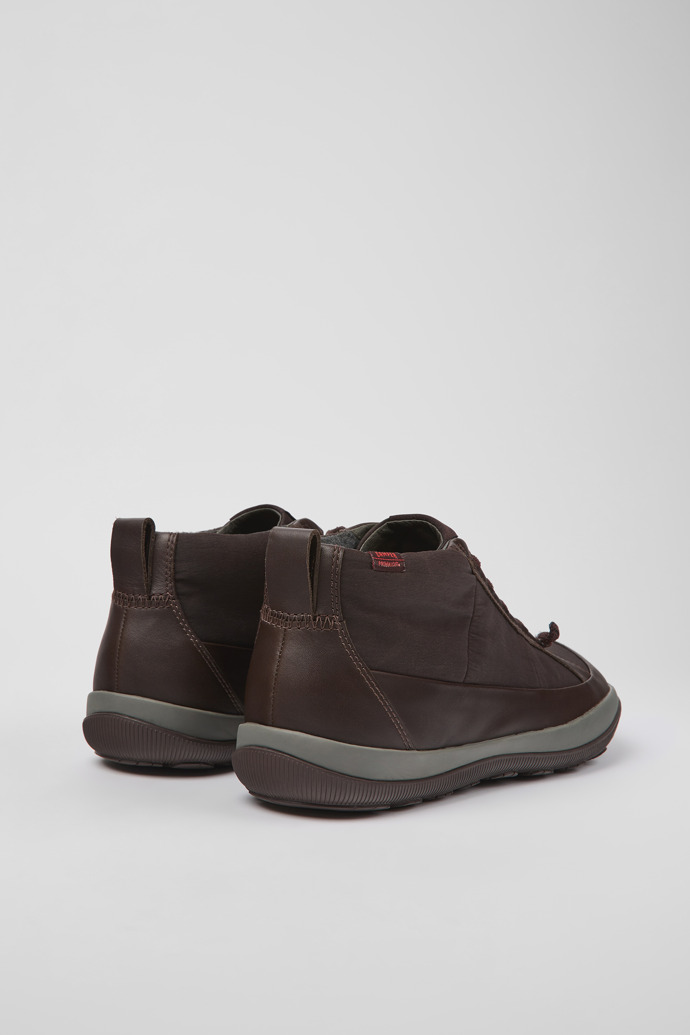Back view of Peu Pista PrimaLoft® Brown ankle boots for men