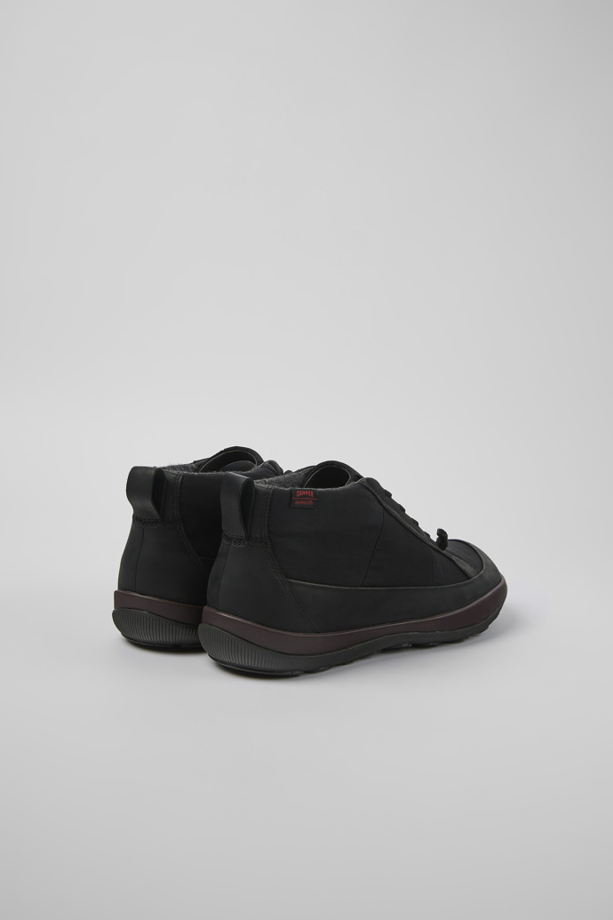 Back view of Peu Pista PrimaLoft® Black ankle boots for men